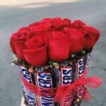 Snickers  & Red Roses Arrangement 1