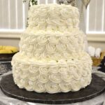 Beautiful White Forest Rosette Cake 1