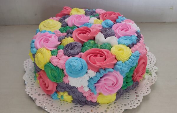 Colourful Rosette Cake