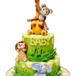 Cute Jungle Theme Cake 1