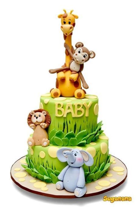 Cute Jungle Theme Cake